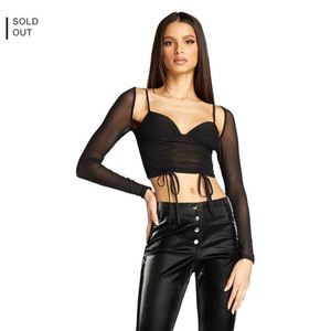 I am gia mesh long sleeve top